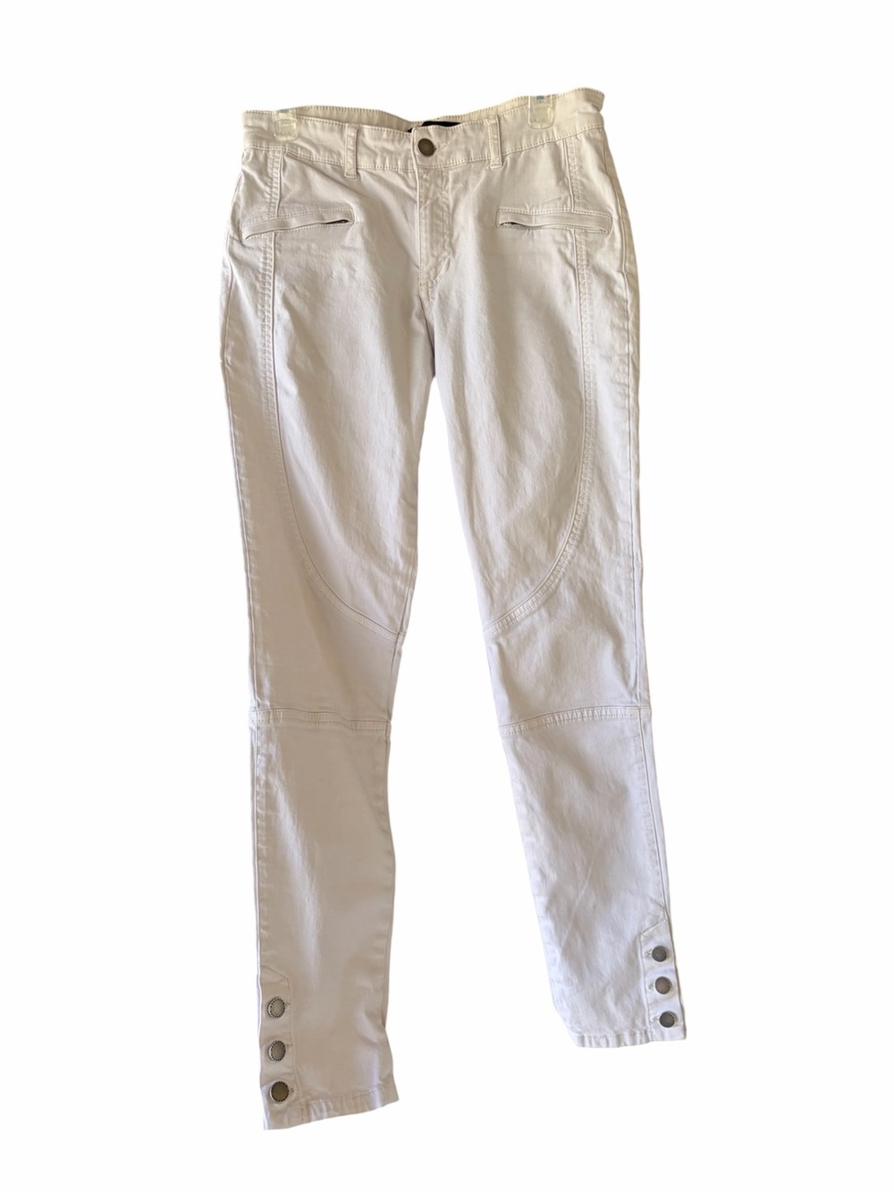 EUC Peruvian Connection Ryder Quiet Luxury French Twill Cream Ankle Pants Size 6 - Picture 5 of 7